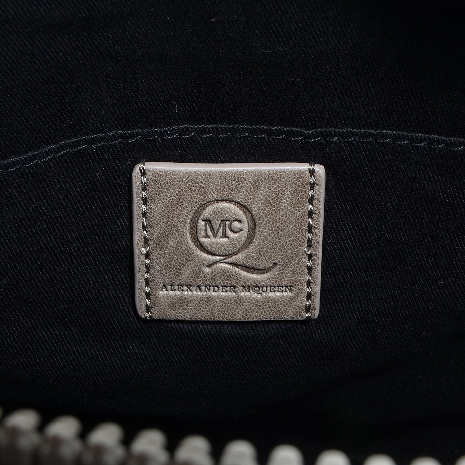 Alexander McQueen McQ Crocodile Embossed Lambskin The YT Bag Dove Grey 7 of 11