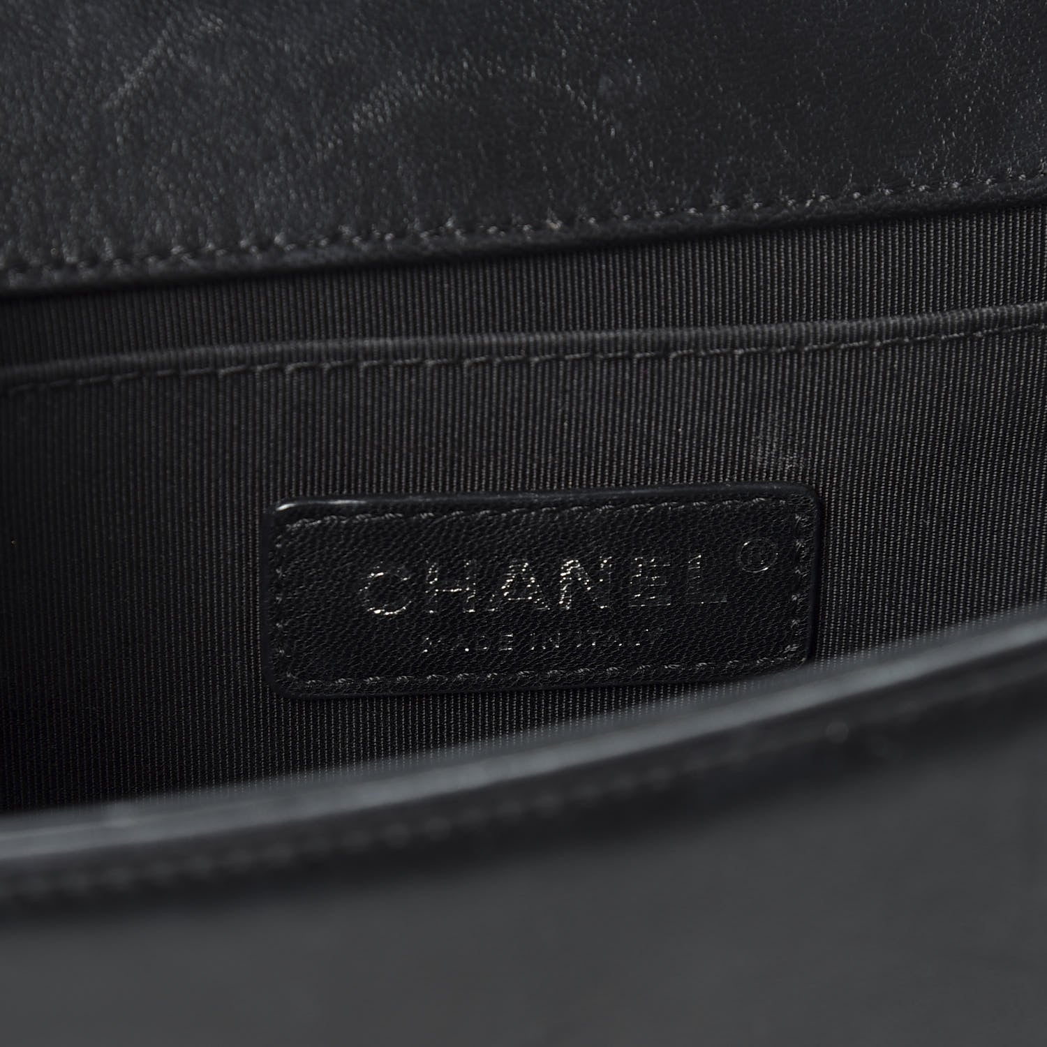 Chanel Calfskin Tweed Sequin Stitched Medium Boy Flap Black White 8 of 10