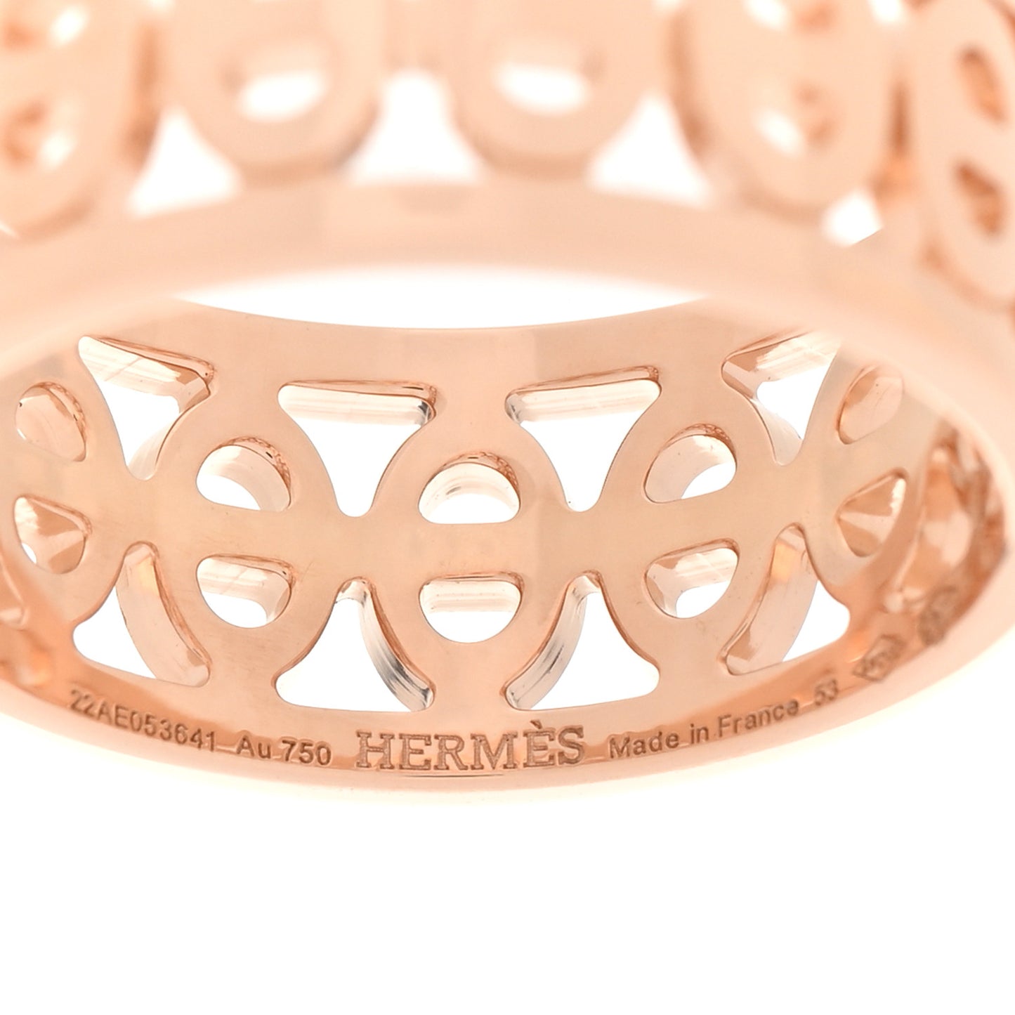 18K Rose Gold PM Chaine d'Ancre Divine Ring 53 6.5