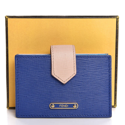 Fendi Vitello Elite Gusseted Card Holder Blue Neon Multicolor 11 of 11