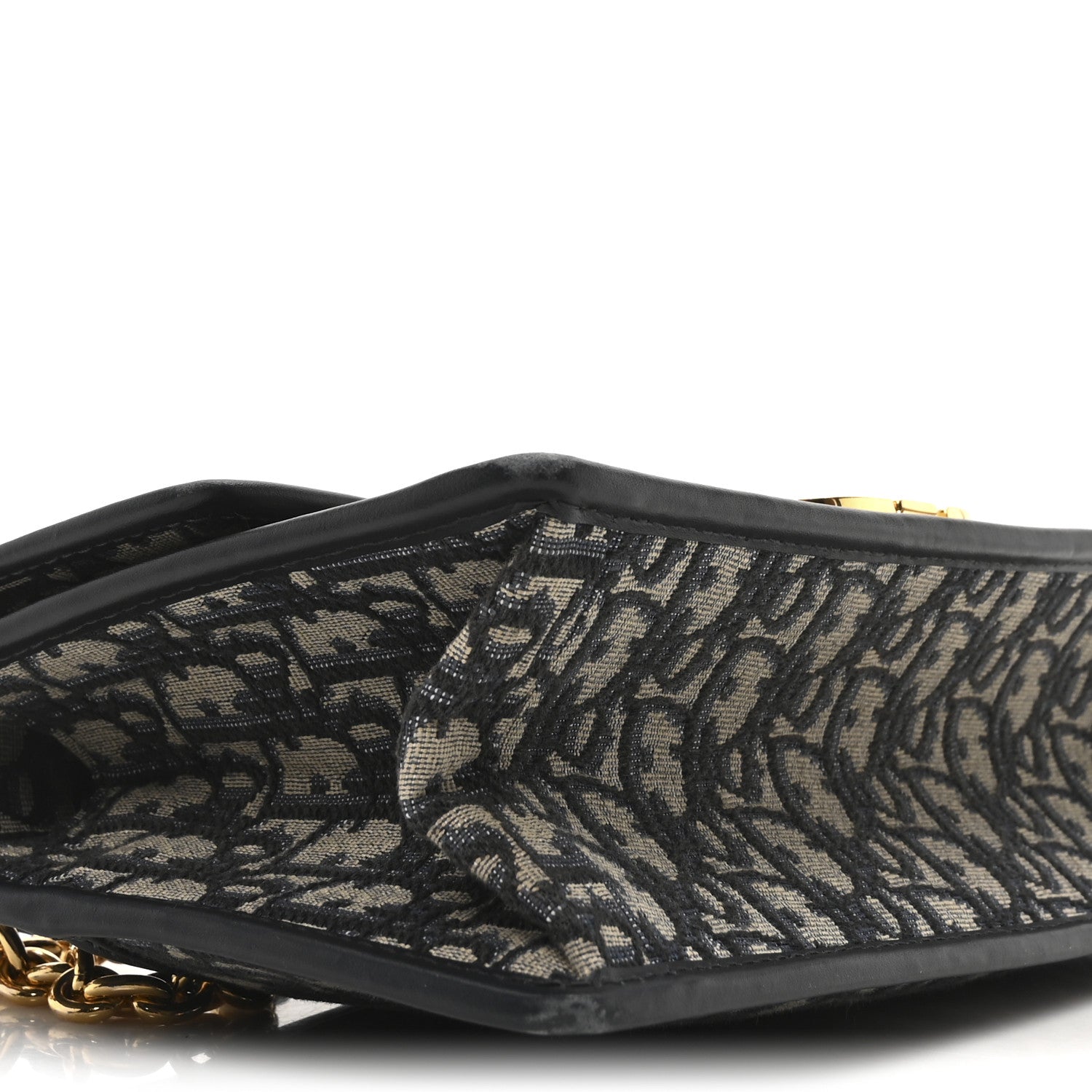 Christian Dior Oblique 30 Montaigne Chain Flap Bag Blue 4 of 11