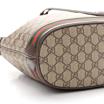 Gucci GG Supreme Monogram Web Ophidia Bucket Bag Brown 9 of 10