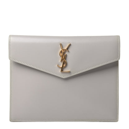 Saint Laurent Smooth Shiny Calfskin Monogram Uptown Baby Pouch Crema Soft 1 of 4