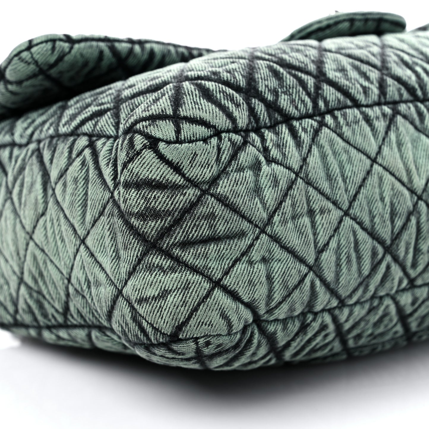 Denim Quilted Denimpression Flap Green Black