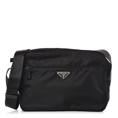 Prada Nylon Flat Messenger Bag Black 1 of 9