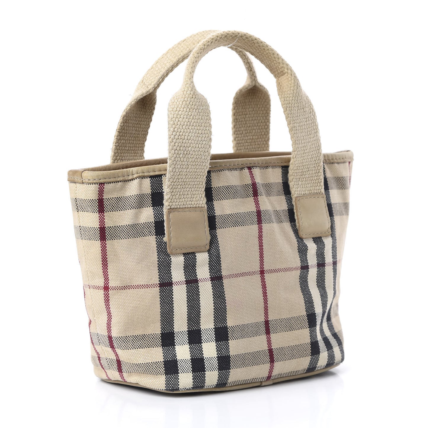 Canvas Vintage Check Mini Tote Beige