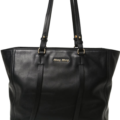 Miu Miu Vitello Soft Calfskin Tote Black 7 of 9