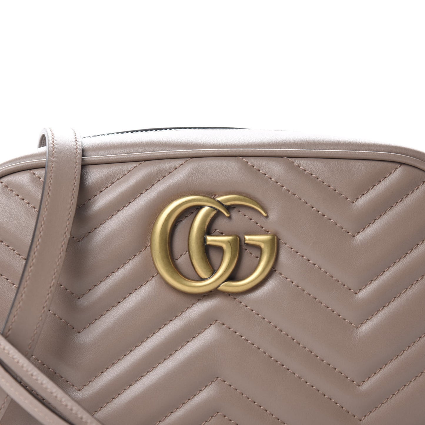 Calfskin Matelasse Small GG Marmont Chain Shoulder Bag Porcelain Rose