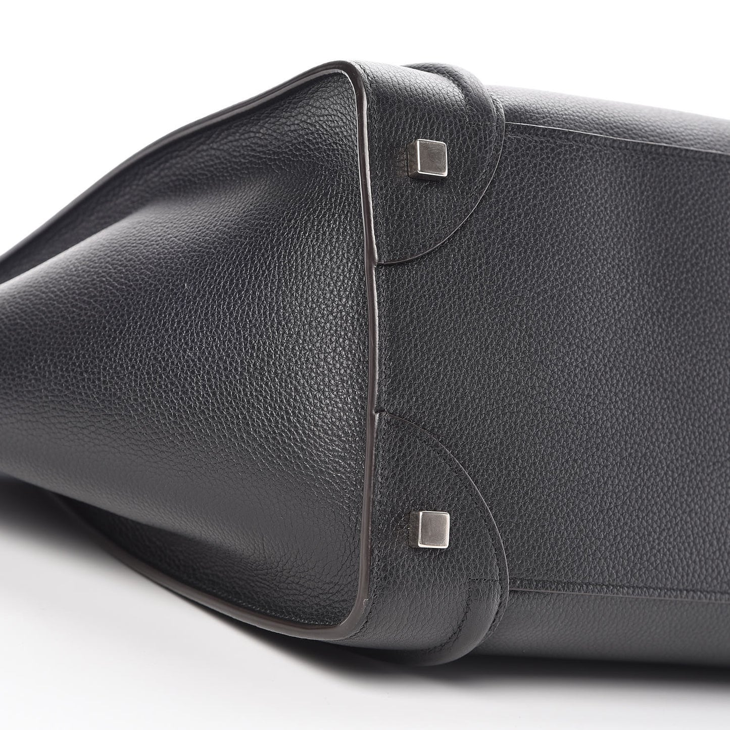 Drummed Calfskin Mini Luggage Black