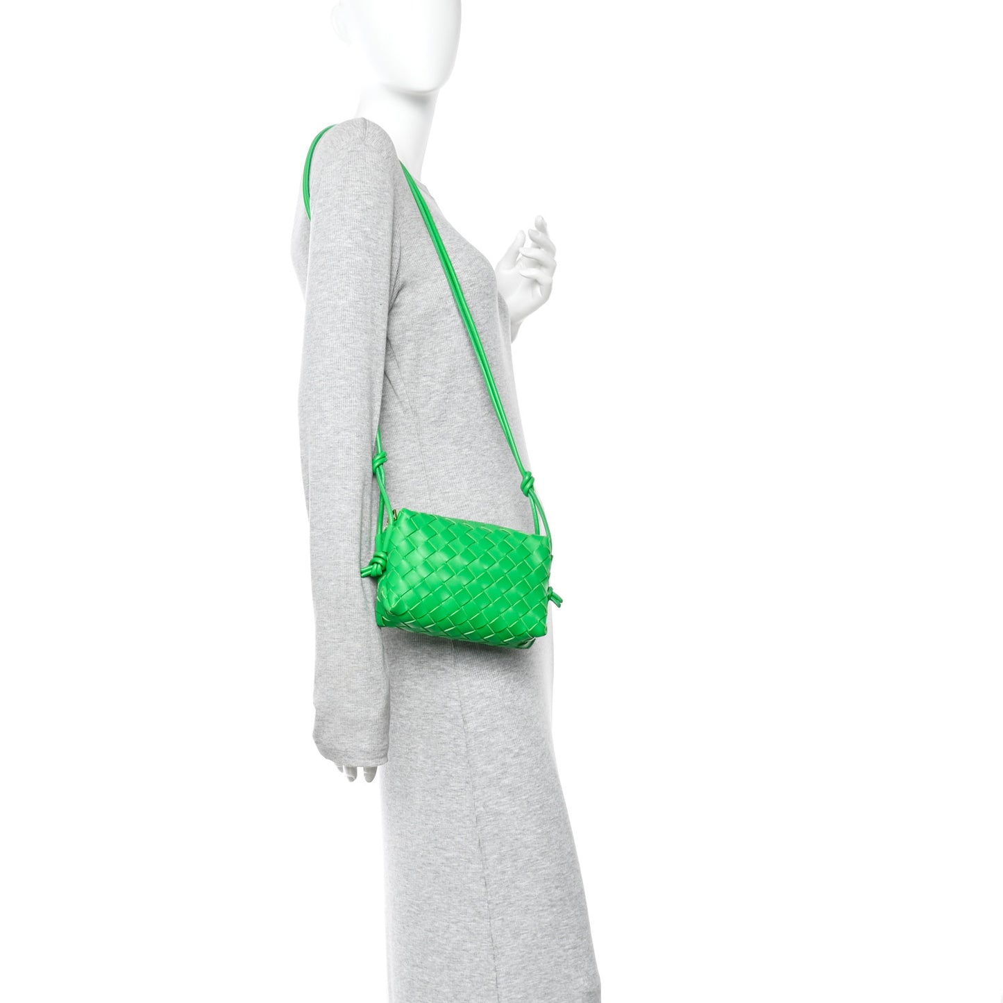 Nappa Intrecciato Mini Loop Camera Bag Parakeet