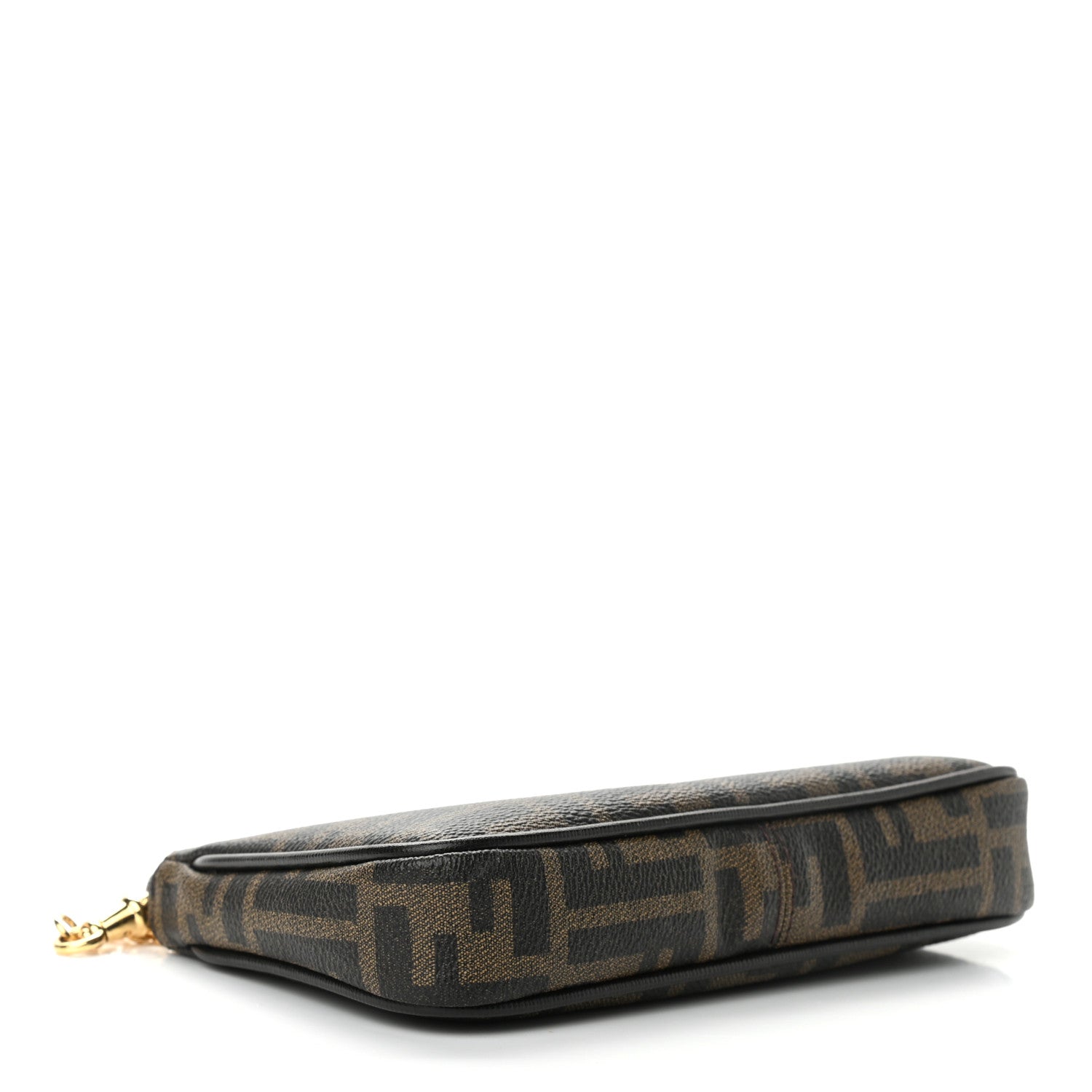 Fendi Zucca Spalmati Vitello Elite Pochette Tobacco Ebano 4 of 10
