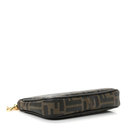 Fendi Zucca Spalmati Vitello Elite Pochette Tobacco Ebano 4 of 10
