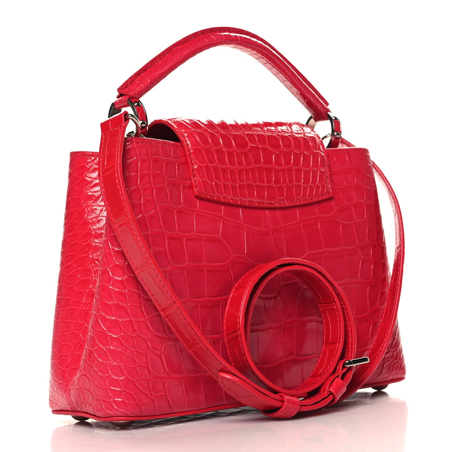 Alligator Capucines BB Fuchsia