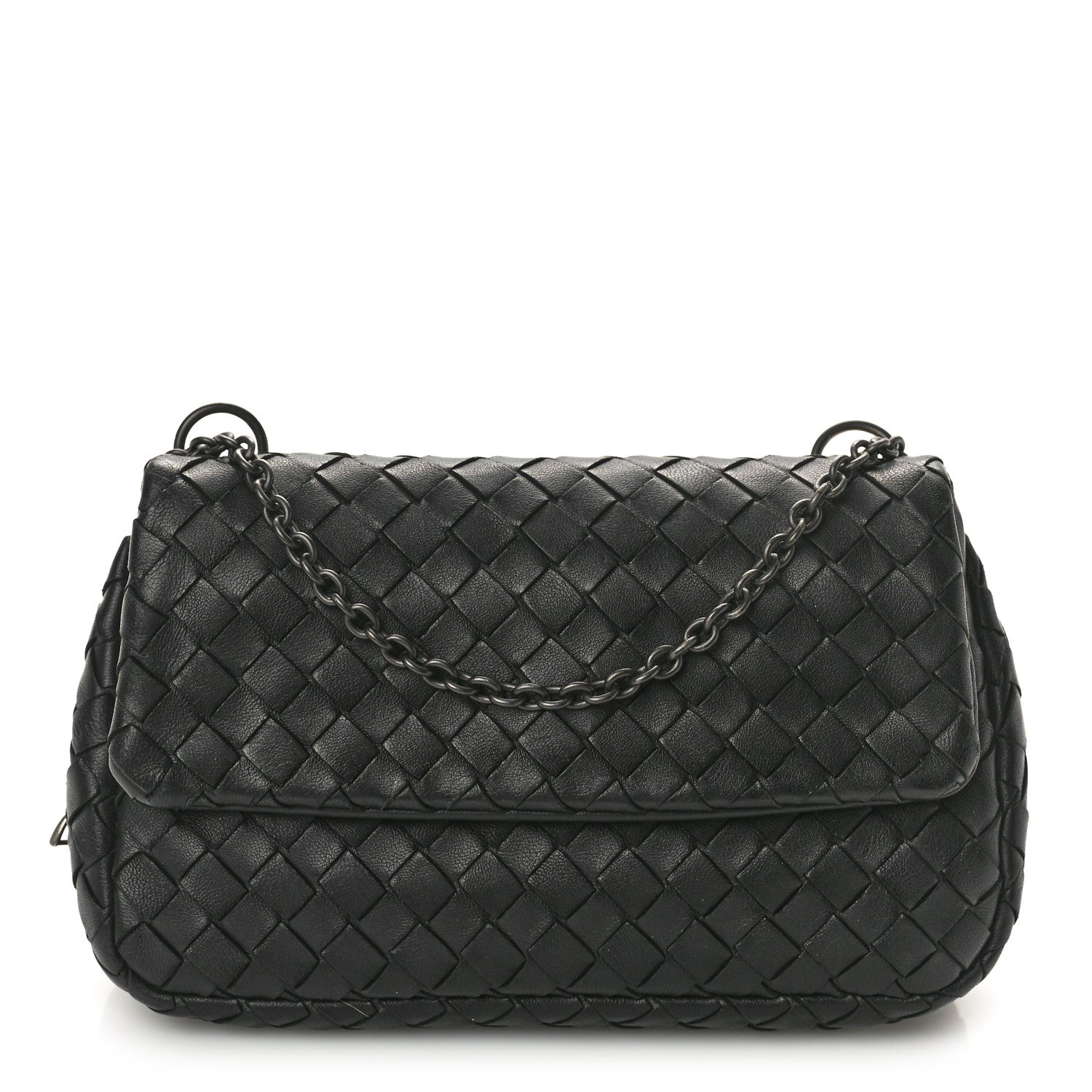 Bottega Veneta Nappa Intrecciato Mini Chain Messenger Black 1 of 13