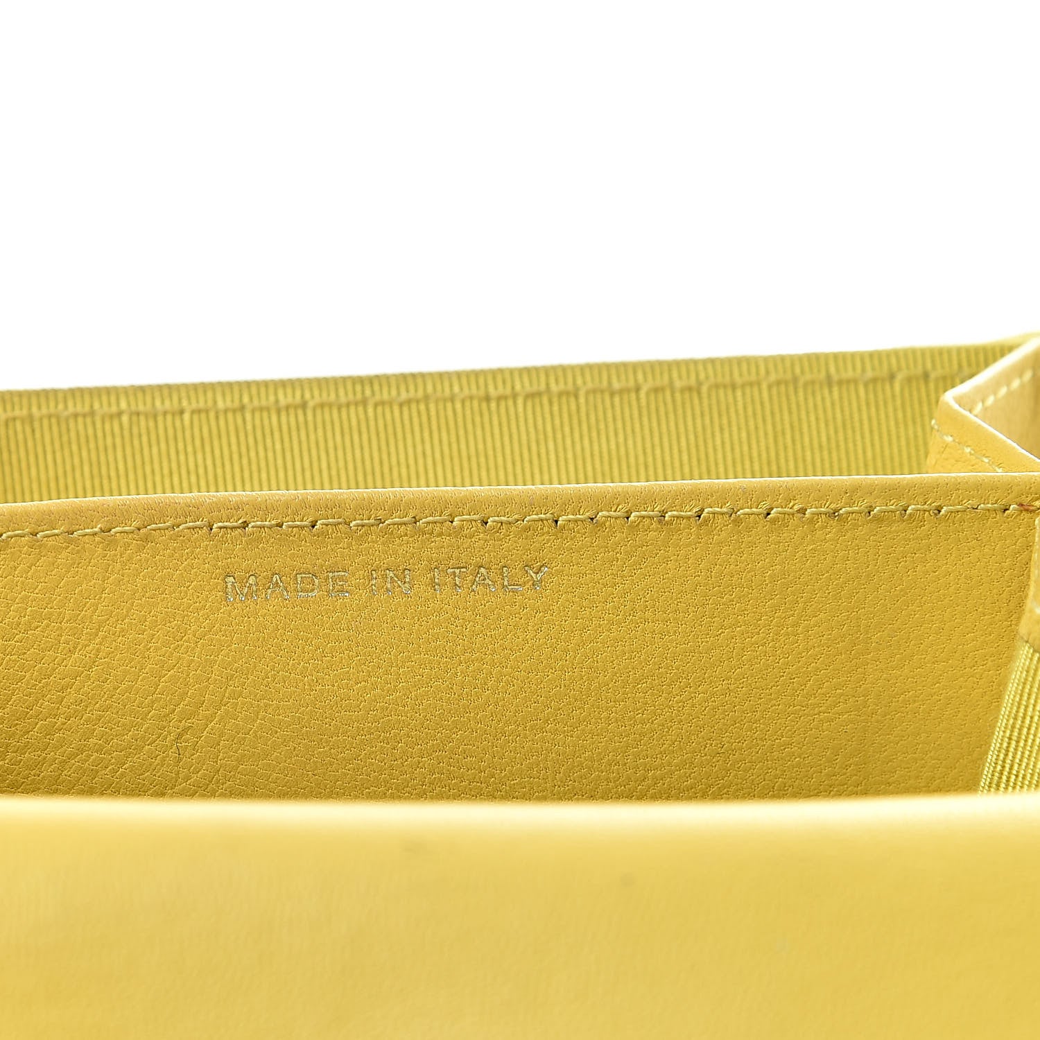 Chanel Lambskin Quilted Flap Card Holder Yellow 7 of 20