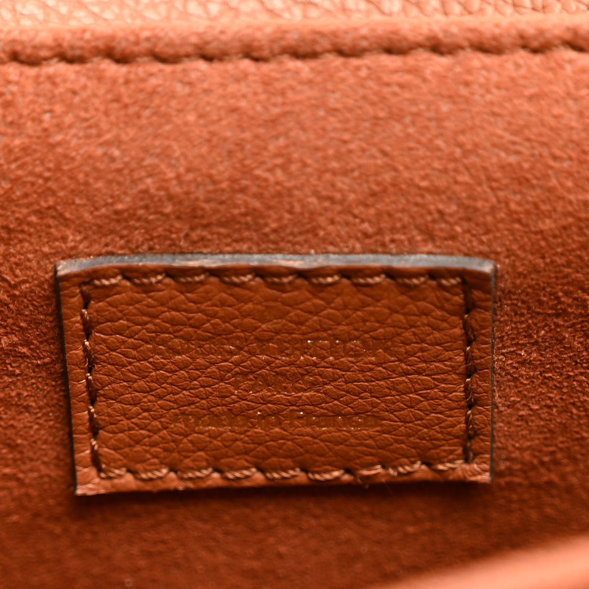 Grained Calfskin Lockme Oxford Cognac