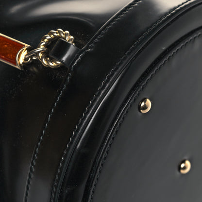 Gucci Lambskin Vinyl Enamel Mini Bucket Bag Black Ruggine 11 of 11