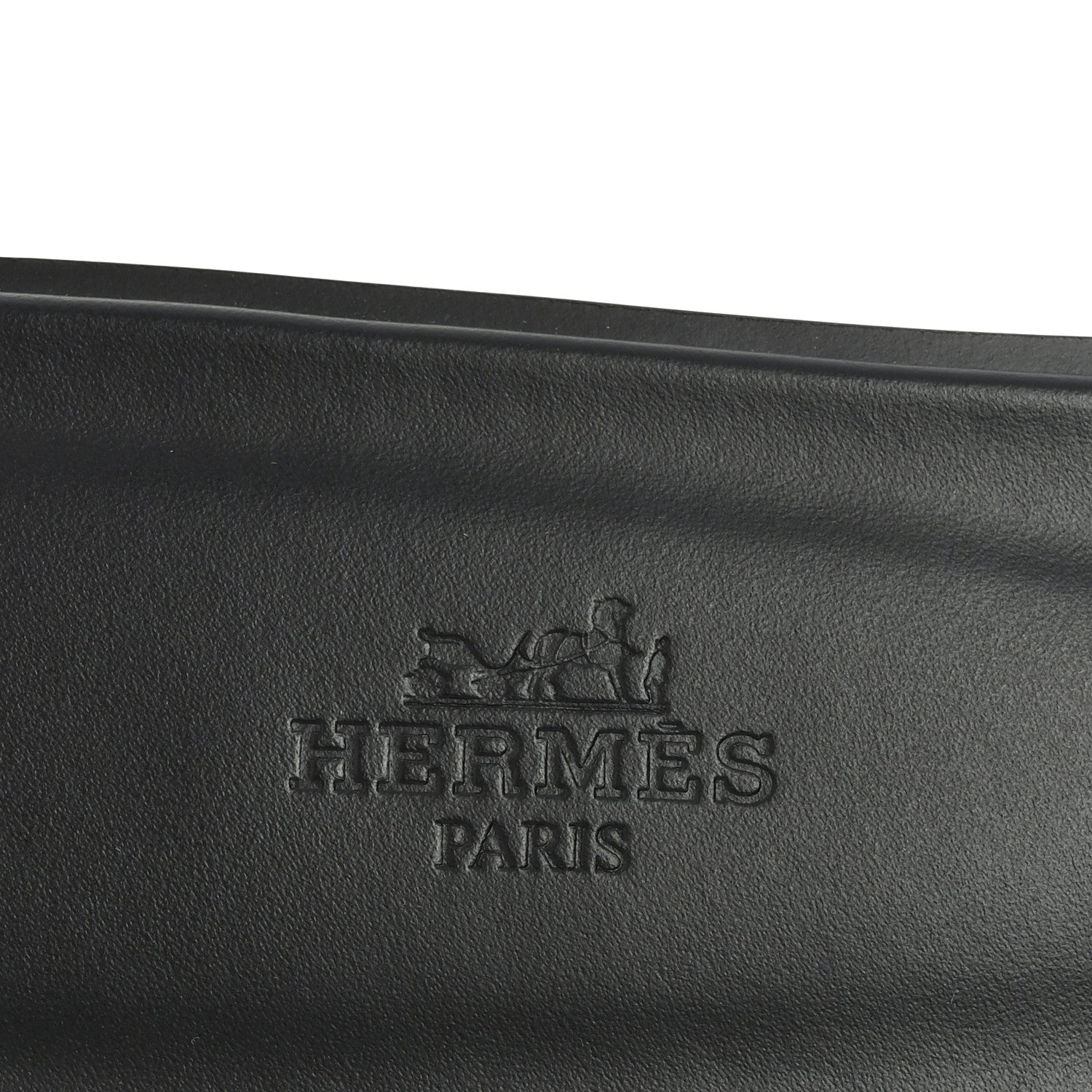 Hermes Box Calfskin Oran Sandals 37 Black 6 of 9
