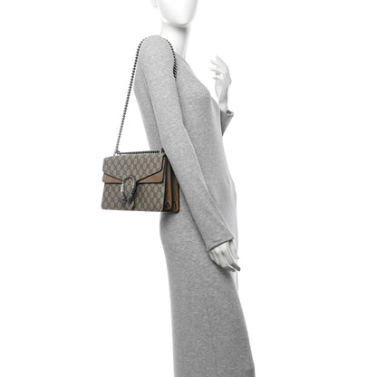 Gucci GG Supreme Monogram Small Dionysus Shoulder Bag Taupe 2 of 15