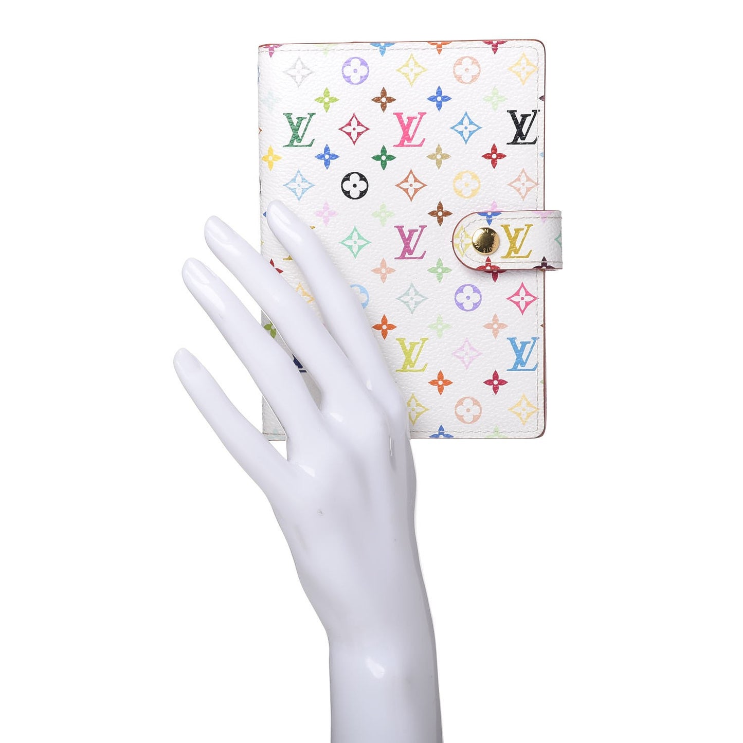Monogram Multicolor Small Ring Agenda Cover White Litchi