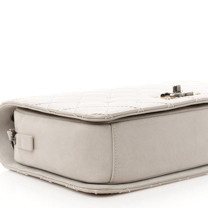 Chanel Glazed Calfskin Quilted Medium Day Trip Flap Grey 10 of 11