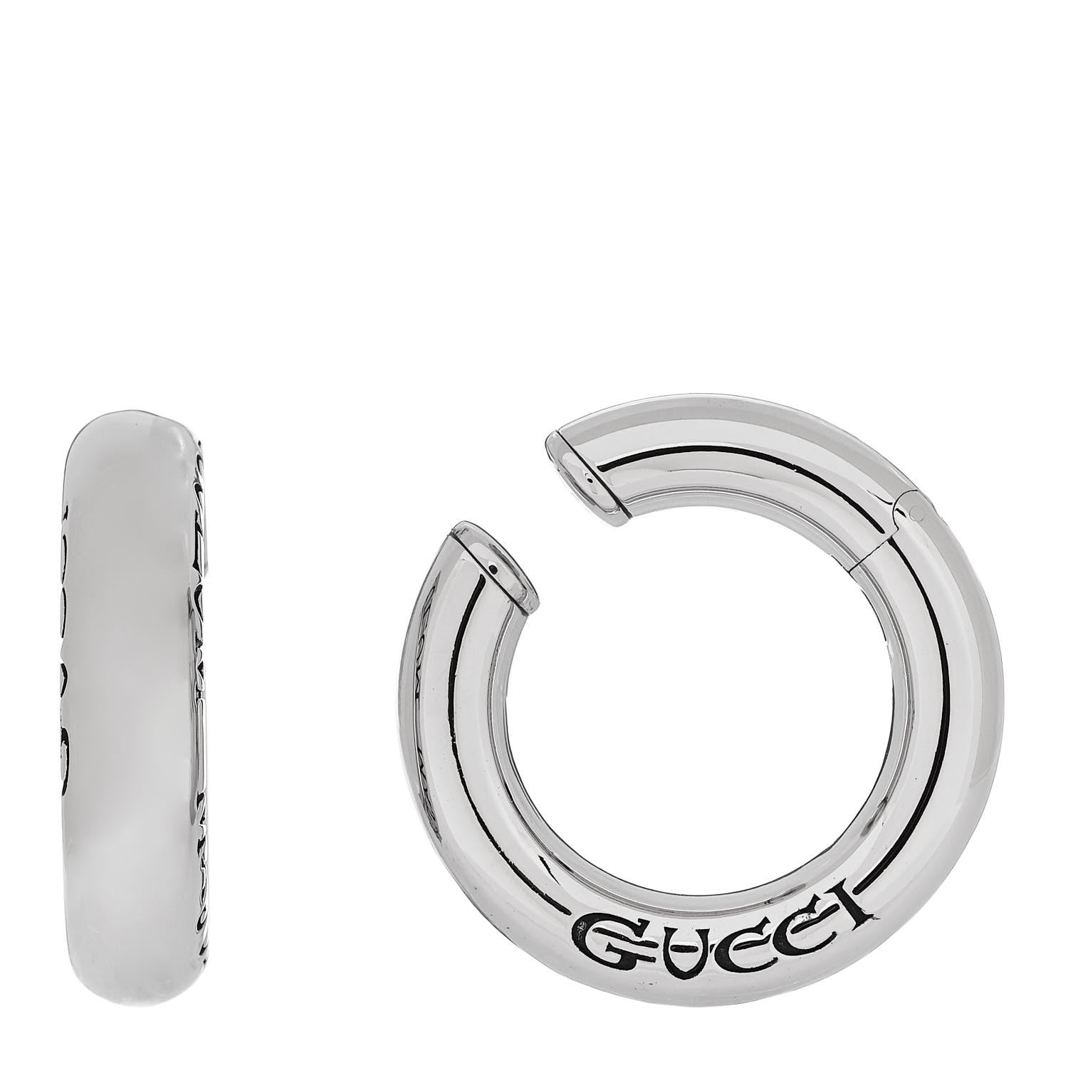 Gucci Metal Speculum Majus Cuff Earrings Silver 1684911 – FASHIONPHILE
