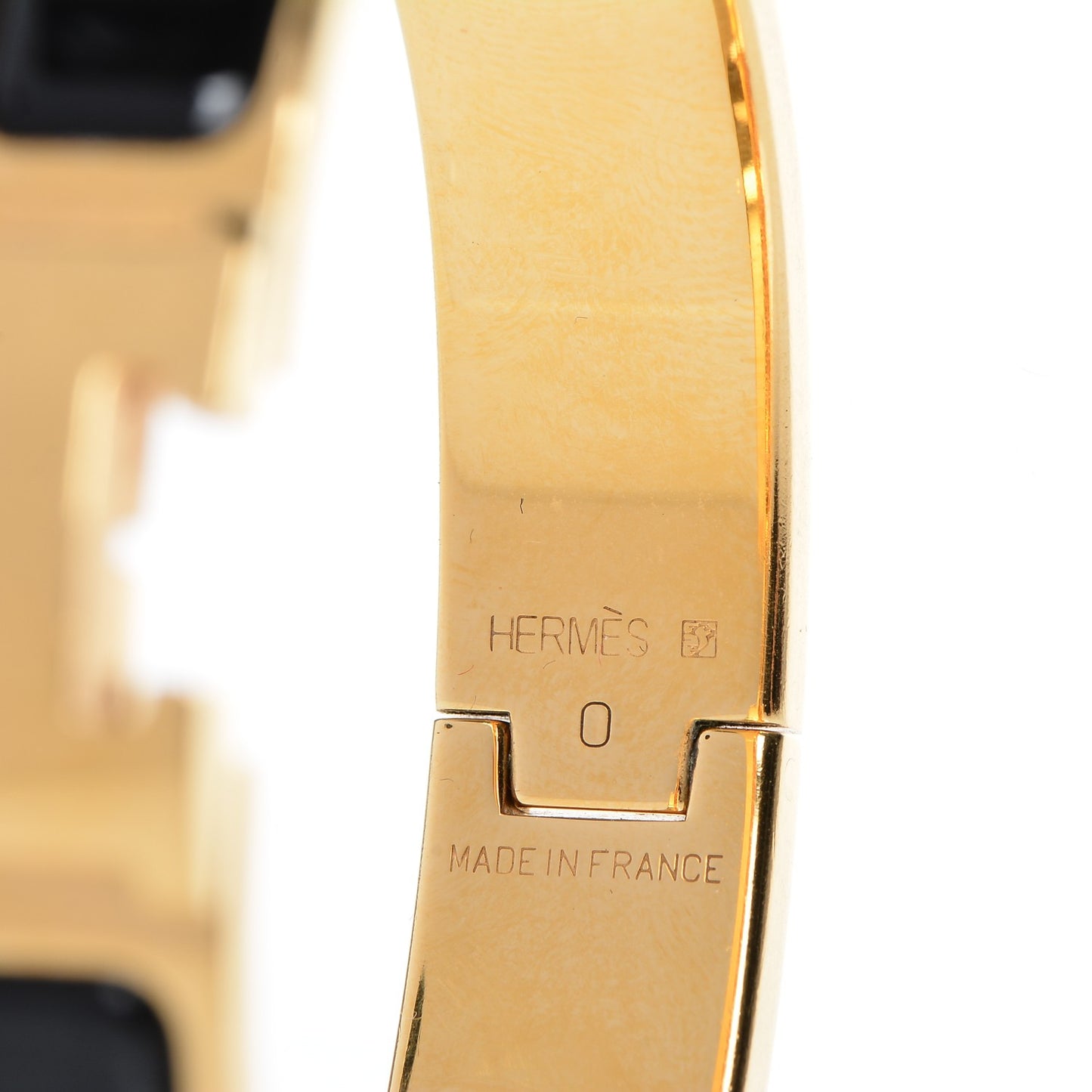Enamel Narrow Clic Clac H Bracelet PM Black