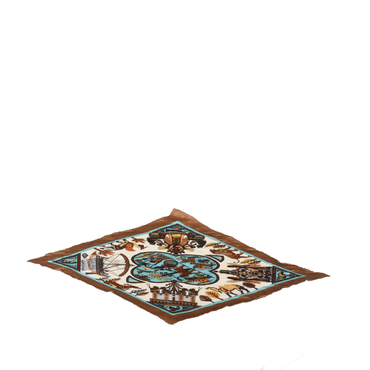 Silk Persepolis Plisse Scarf 90