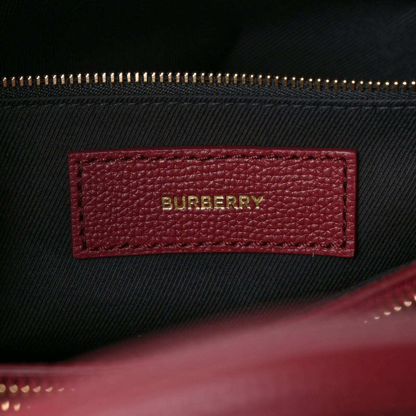 Derby Calfskin House Check Medium Banner Tote Crimson
