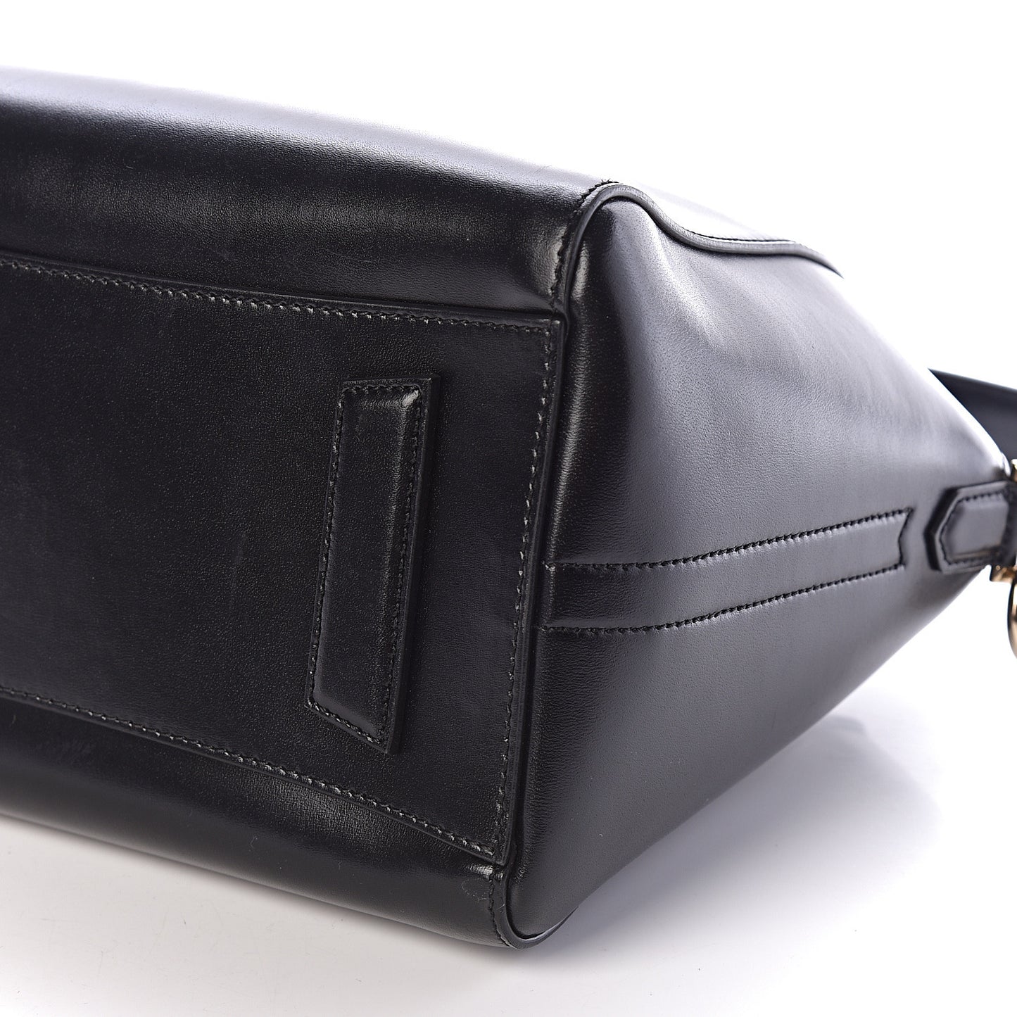 Shiny Lord Calfskin Small Antigona Black