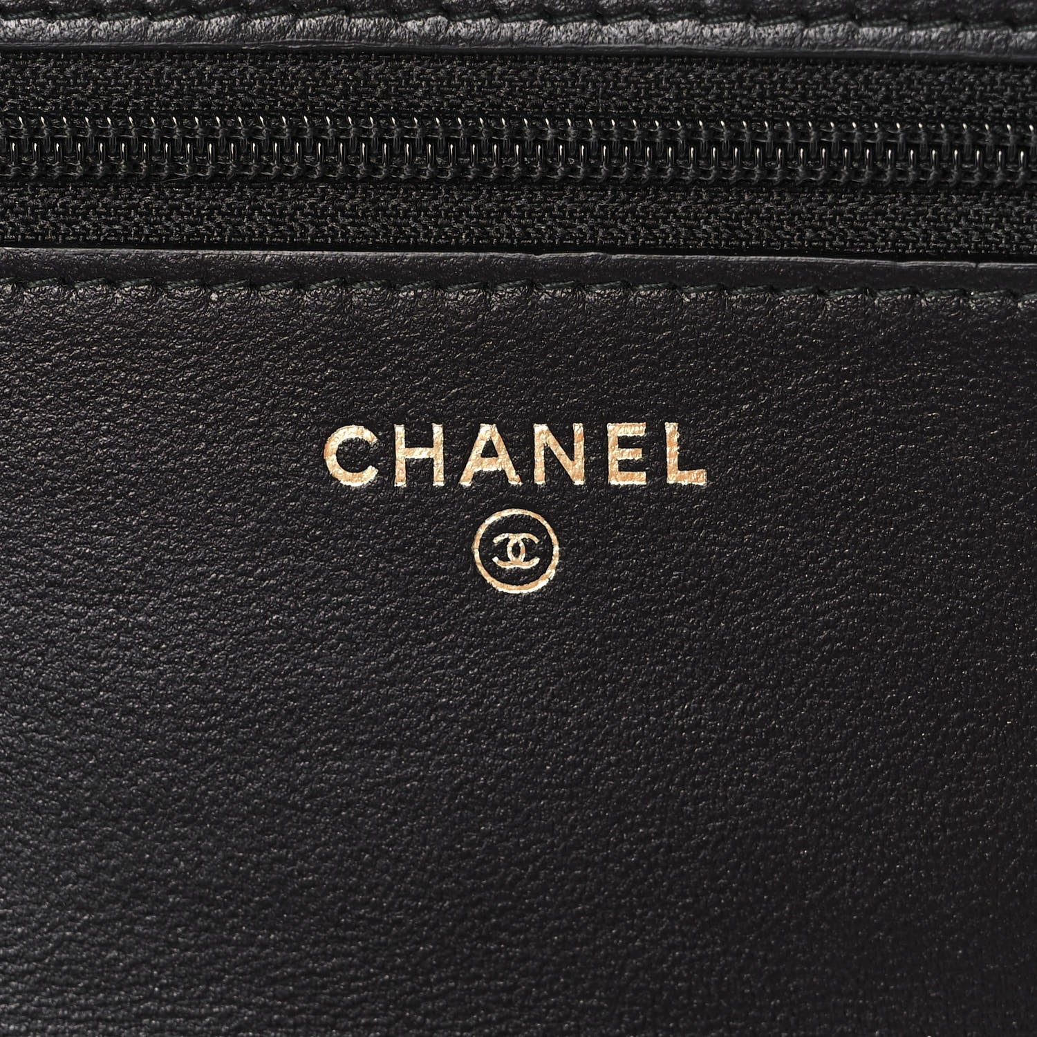 Chanel Lambskin Chevron Quilted Trendy CC Wallet On Chain WOC Black 6 of 14