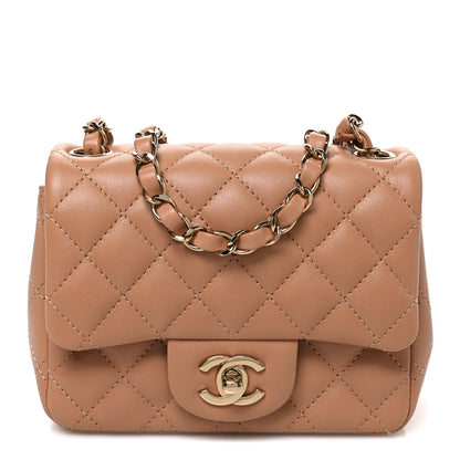 Chanel Lambskin Quilted Mini Square Flap Brown 1 of 10