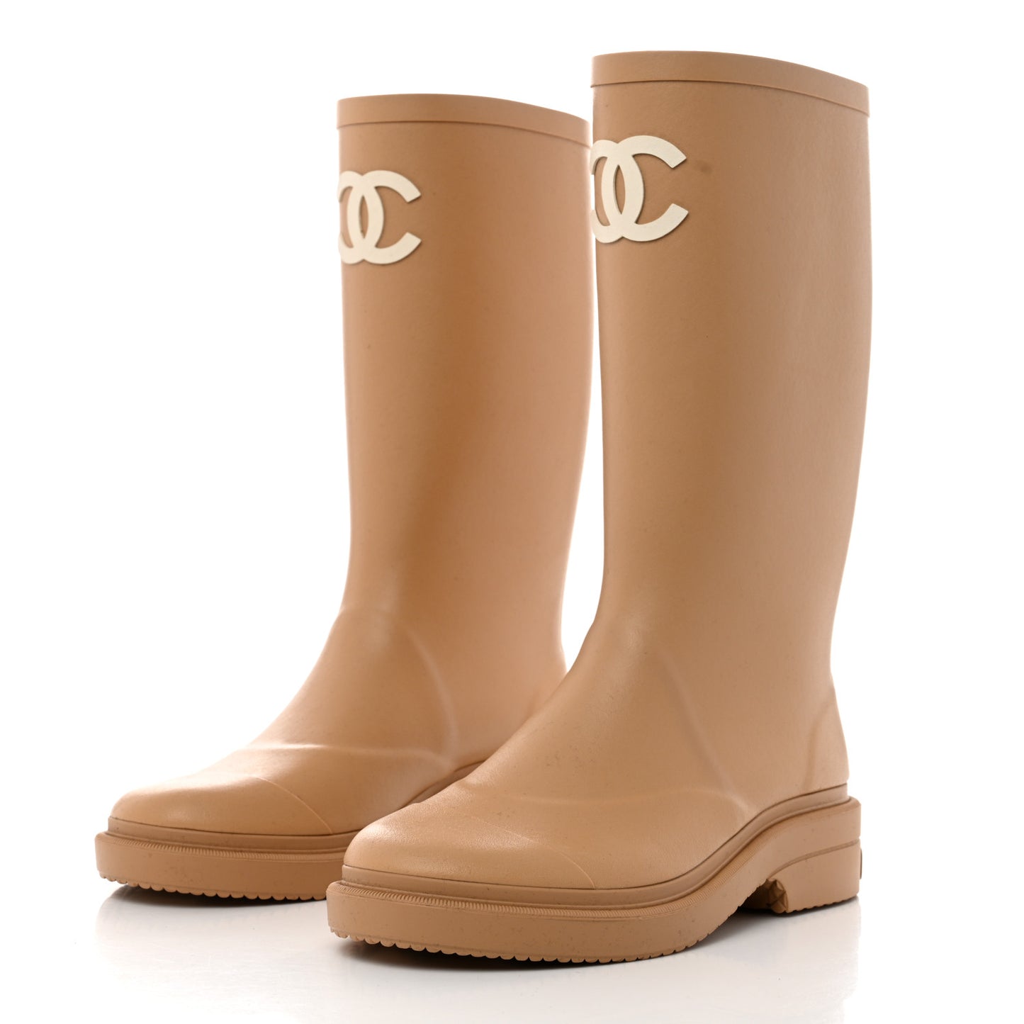 Caoutchouk CC High Boots 36 Beige