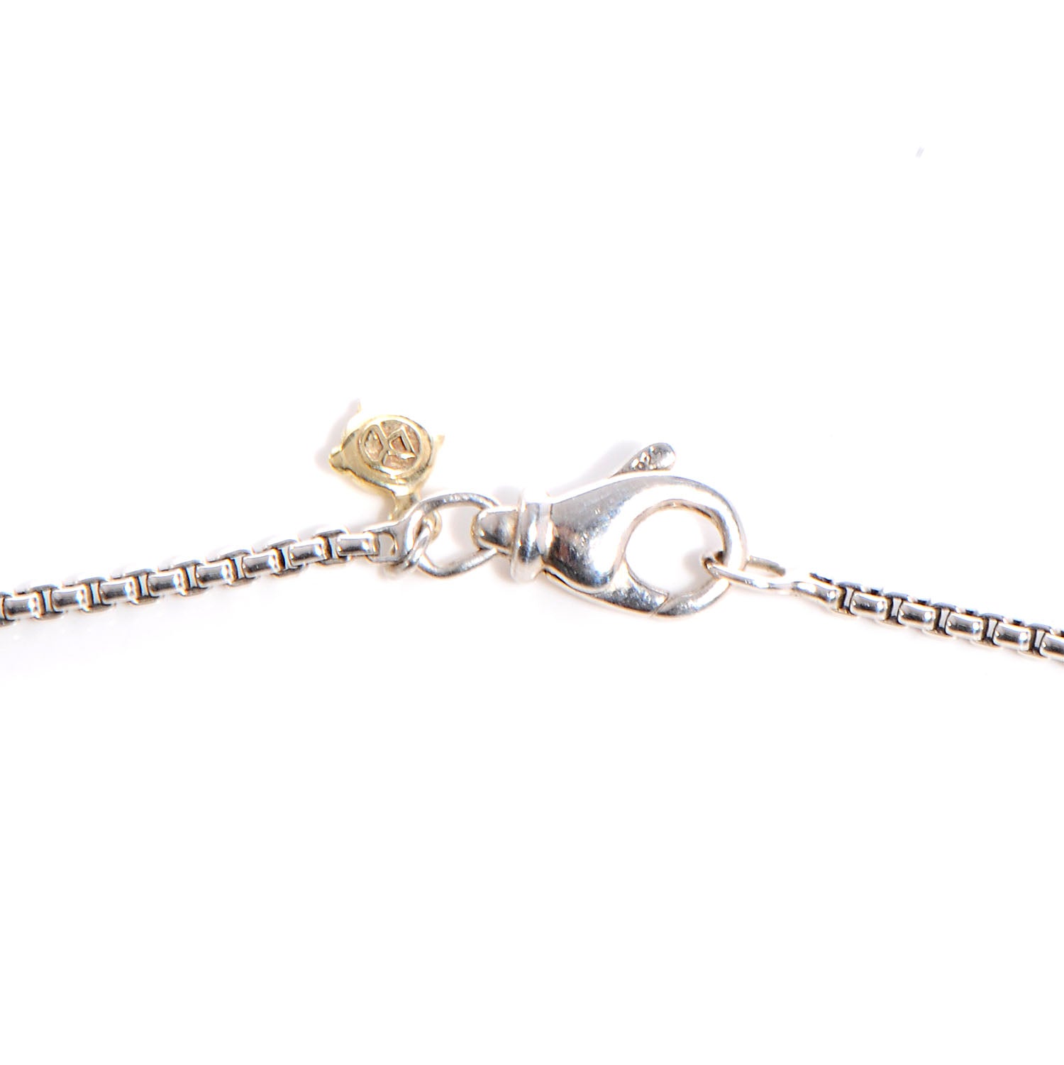 David Yurman Sterling Silver Diamond Blue Topaz 7mm Petite Albion Pendant Necklace 4 of 5