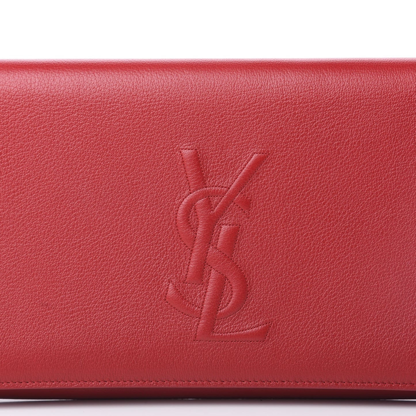 Calfskin Monogram Large Belle De Jour Clutch Red