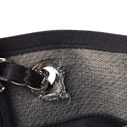 Chanel Canvas Large Deauville Tote Grey 9 of 16