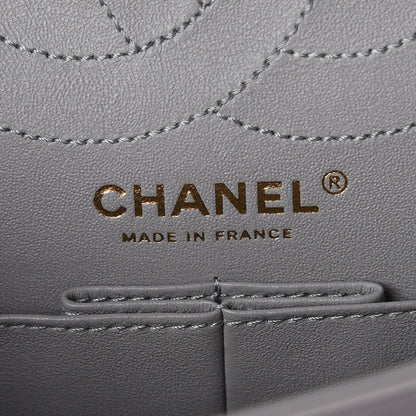 Chanel Calfskin Chevron Quilted 2.55 Reissue 226 Flap Grey 7 of 8