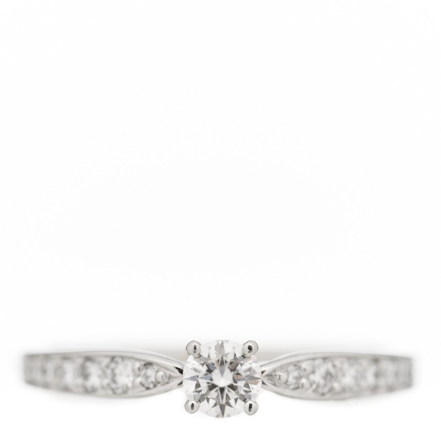 Tiffany Platinum Diamond .18ct Harmony Engagement Ring 51 5.75 1 of 7