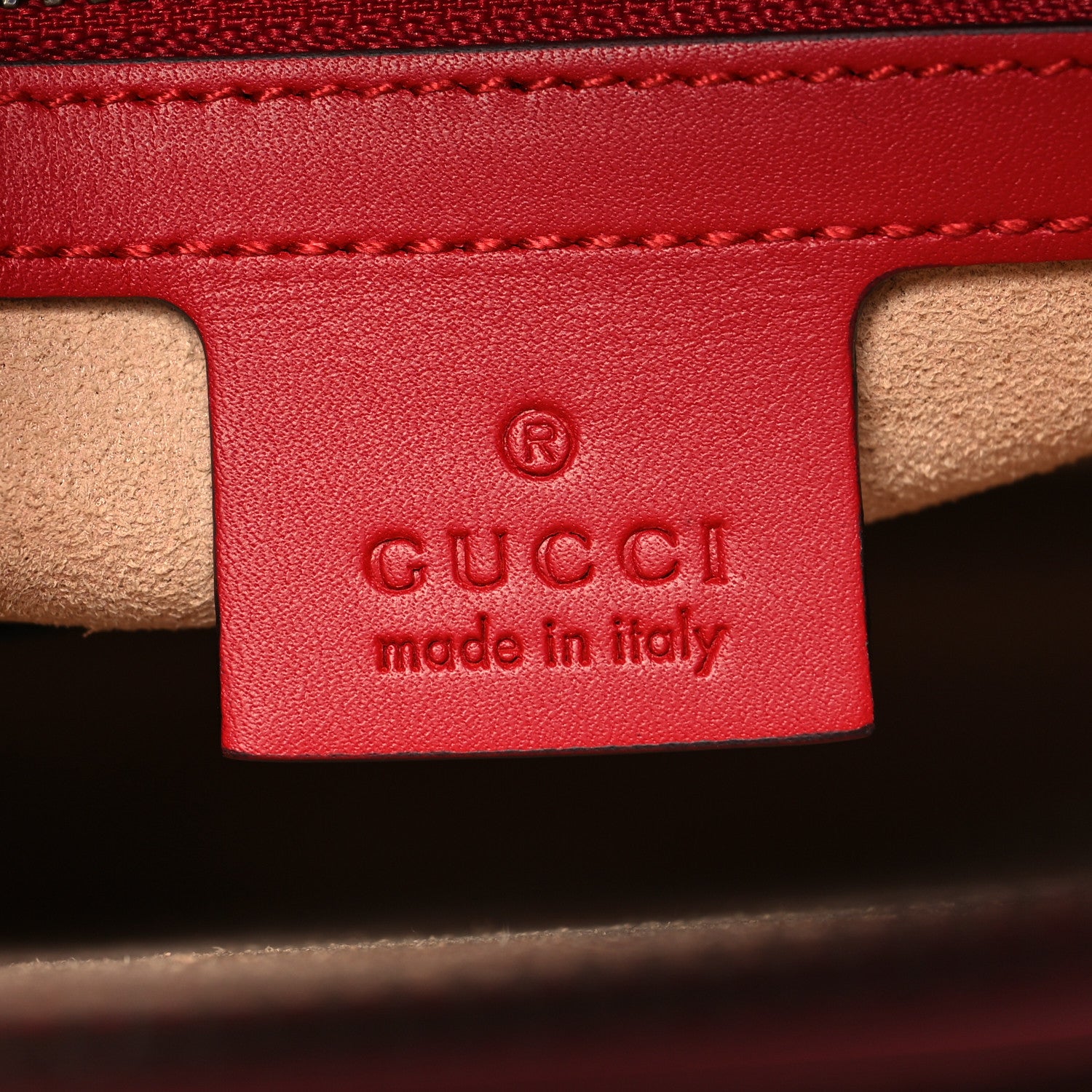Gucci Calfskin Diamond GG Messenger Bag Red 6 of 10