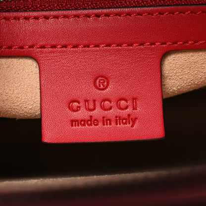Gucci Calfskin Diamond GG Messenger Bag Red 6 of 10