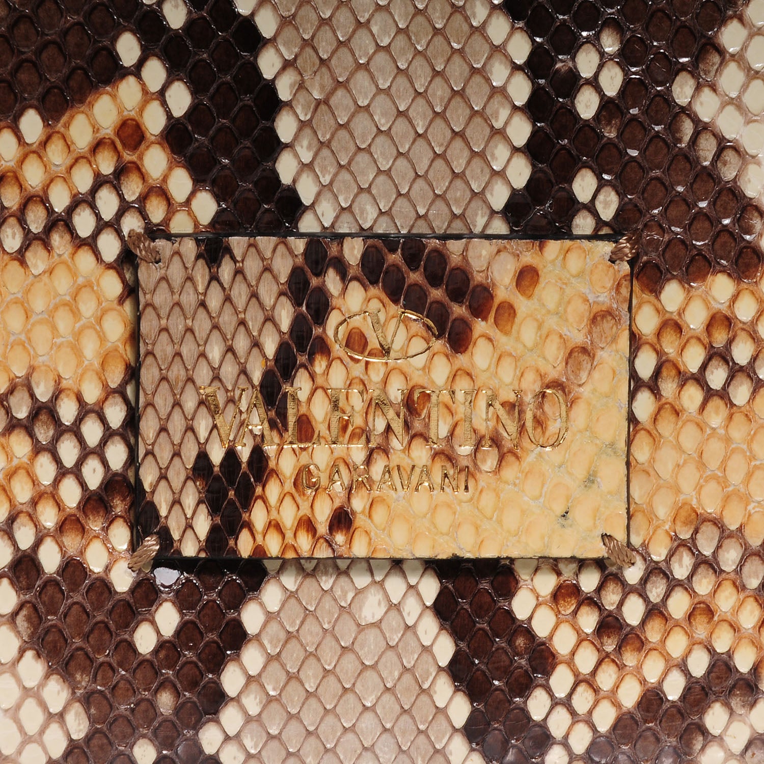 Valentino Garavani Python Rockstud Dome Satchel Ivory 8 of 9