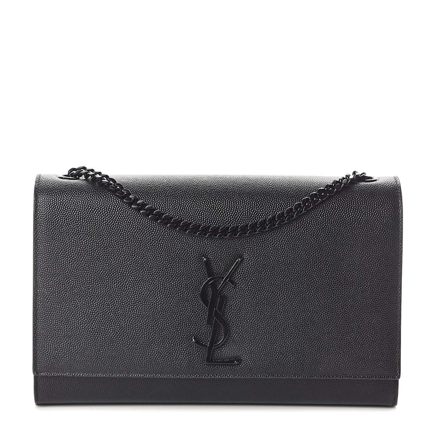 Saint Laurent Grain De Poudre Medium Classic Monogram Kate Satchel Black 1 of 8