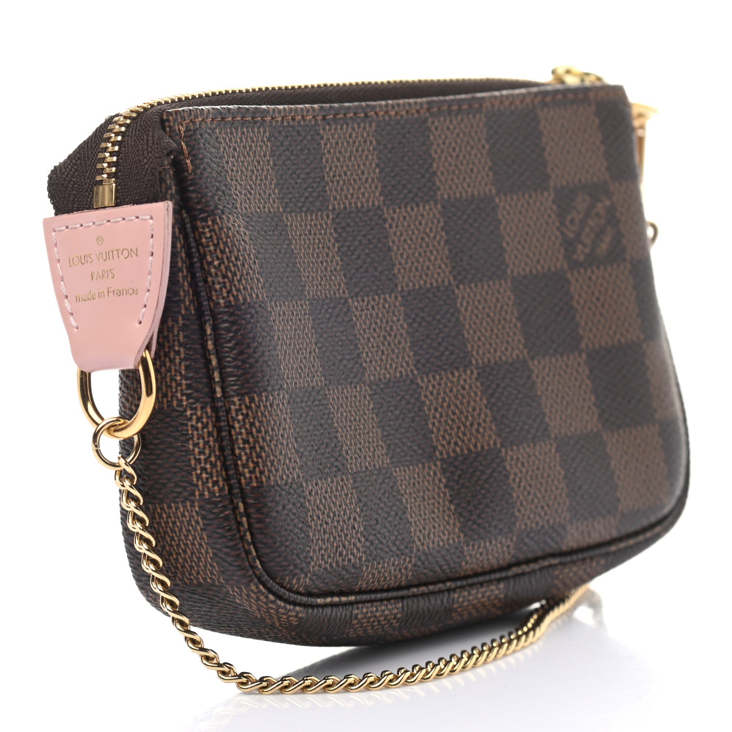 Louis Vuitton Damier Ebene 2020 Christmas Animation Big Wheel Mini Pochette Accessories Rose Ballerine 3 of 7