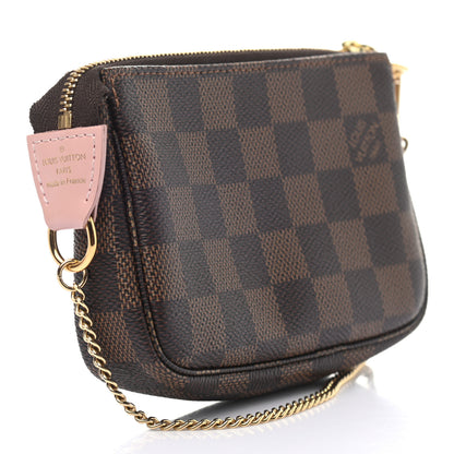 Louis Vuitton Damier Ebene 2020 Christmas Animation Big Wheel Mini Pochette Accessories Rose Ballerine 3 of 7