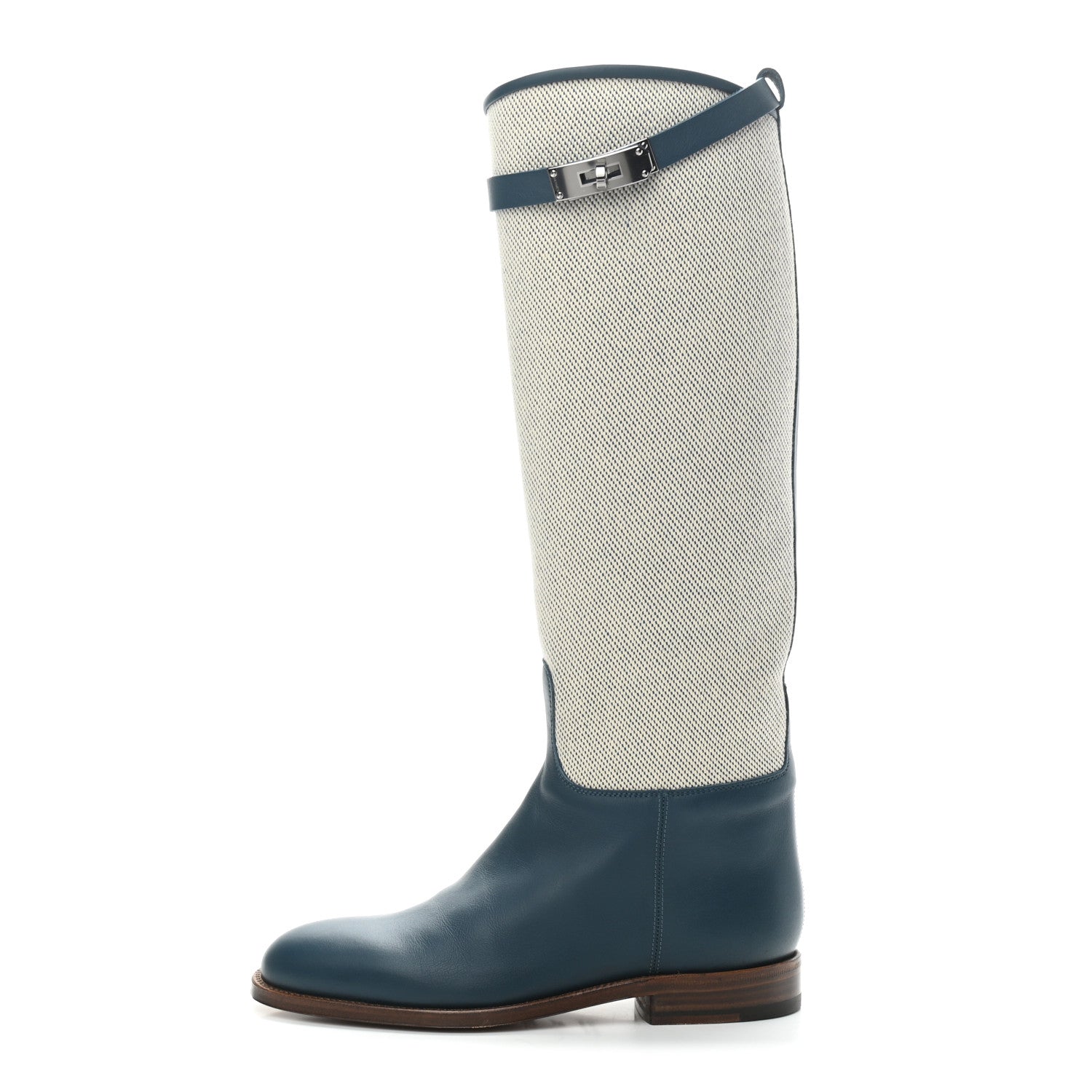 Hermes Box Canvas Kelly Jumping Boots 36 Colvert 1 of 6