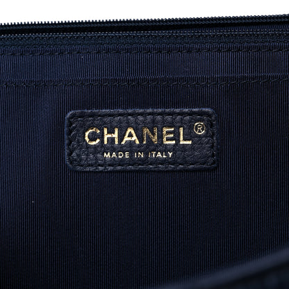 Chanel Calfskin Quilted Small XXL Travel Flap Bag Navy 6 of 9