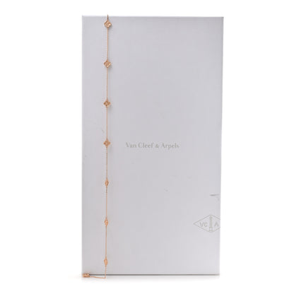 Van Cleef & Arpels 18K Rose Gold 16 Motifs Sweet Alhambra Necklace 8 of 8