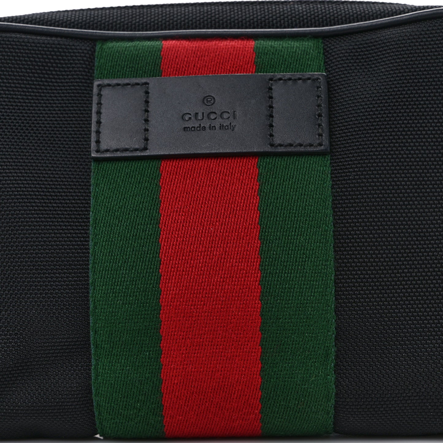 Canvas Web Slim Belt Bag Black