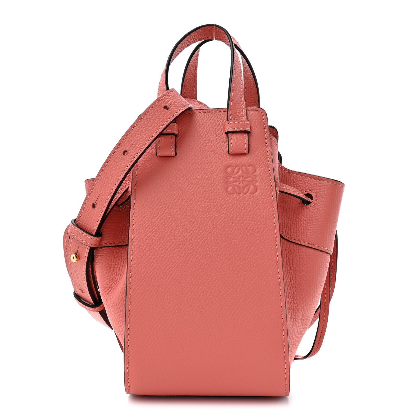 Grained Calfskin Mini Hammock Shoulder Bag Pink Tulip