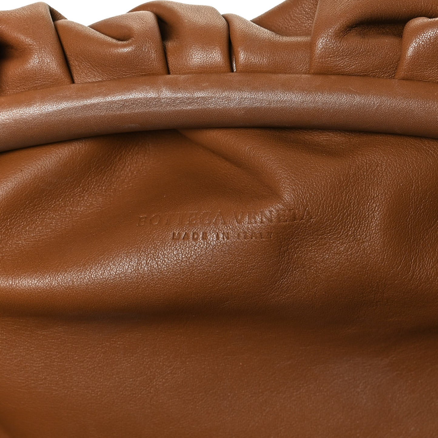 Smooth Butter Calf The Pouch Oversized Clutch Cammello
